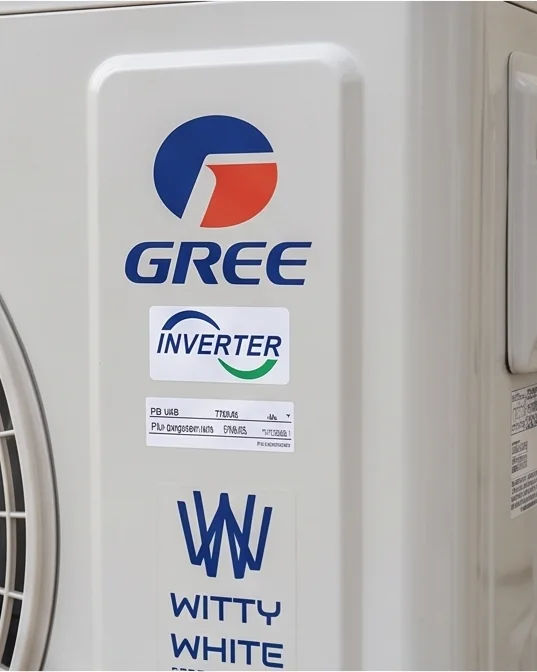 Unidade exterior Gree Inverter com a identificação Witty White